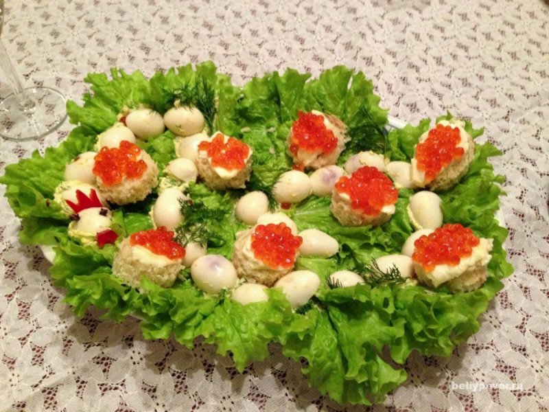Украшение салатов и закусок