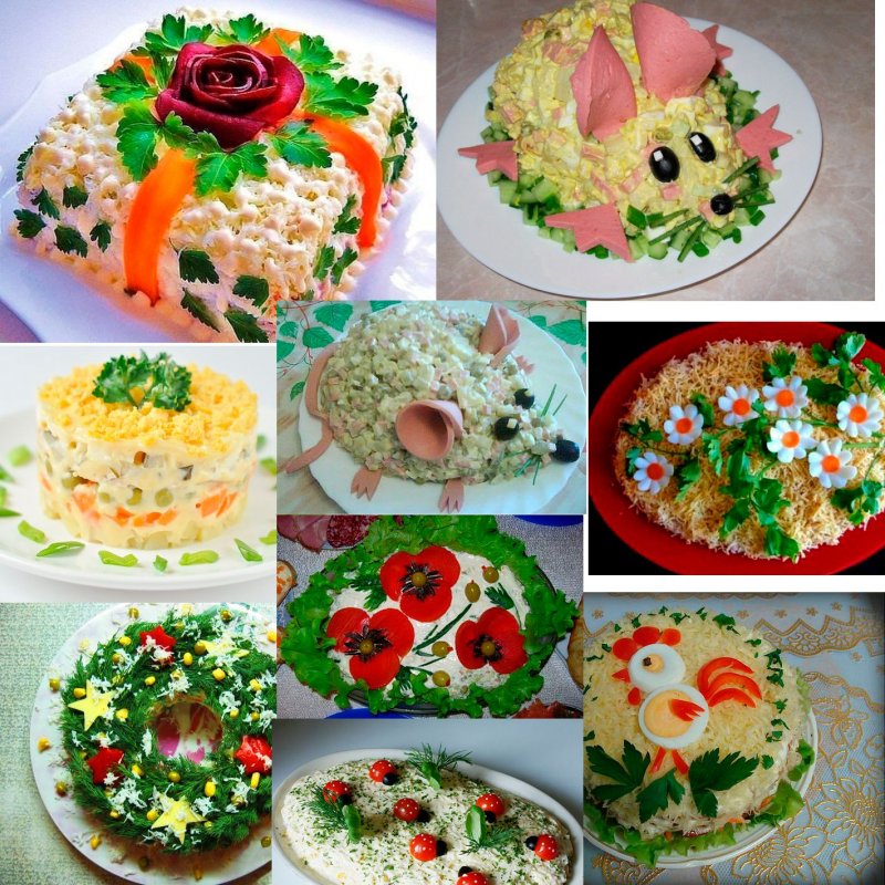 Слоеный салат «Новогодняя Мимоза»