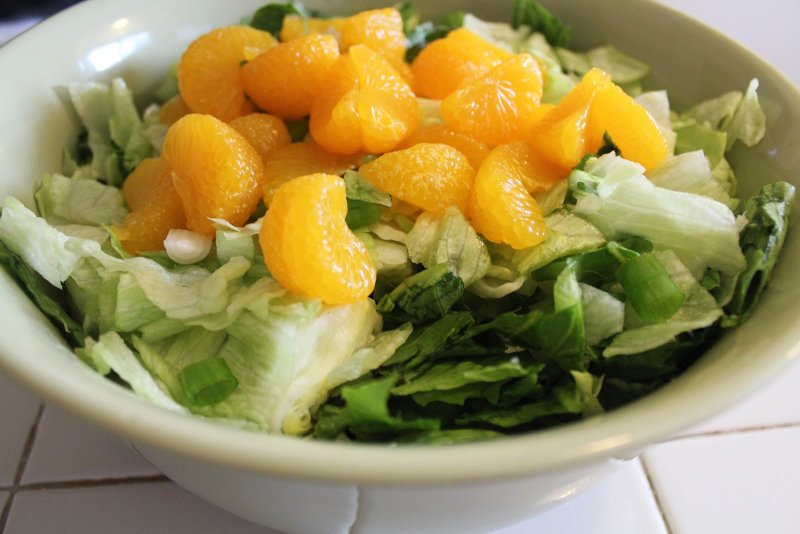 Овощной салат с апельсином