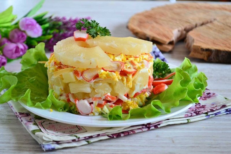 Салат с плавленным сыром