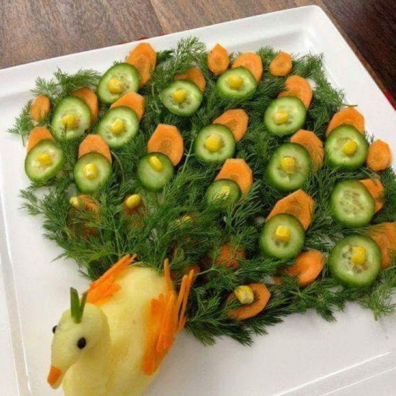 Украшение салатов и нарезки