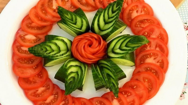 Современный декор салатов