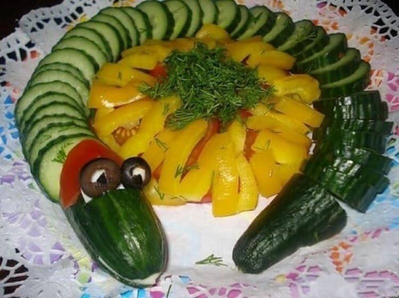 Украшение блюд из овощей и фруктов