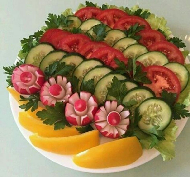 Как сделать украшения из овощей для салата в домашних условиях