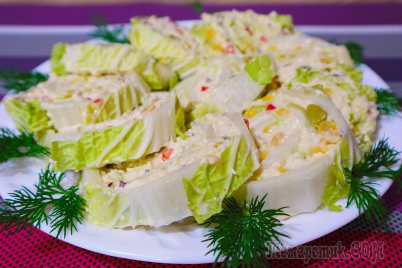 Диетический салат из пекинской капусты