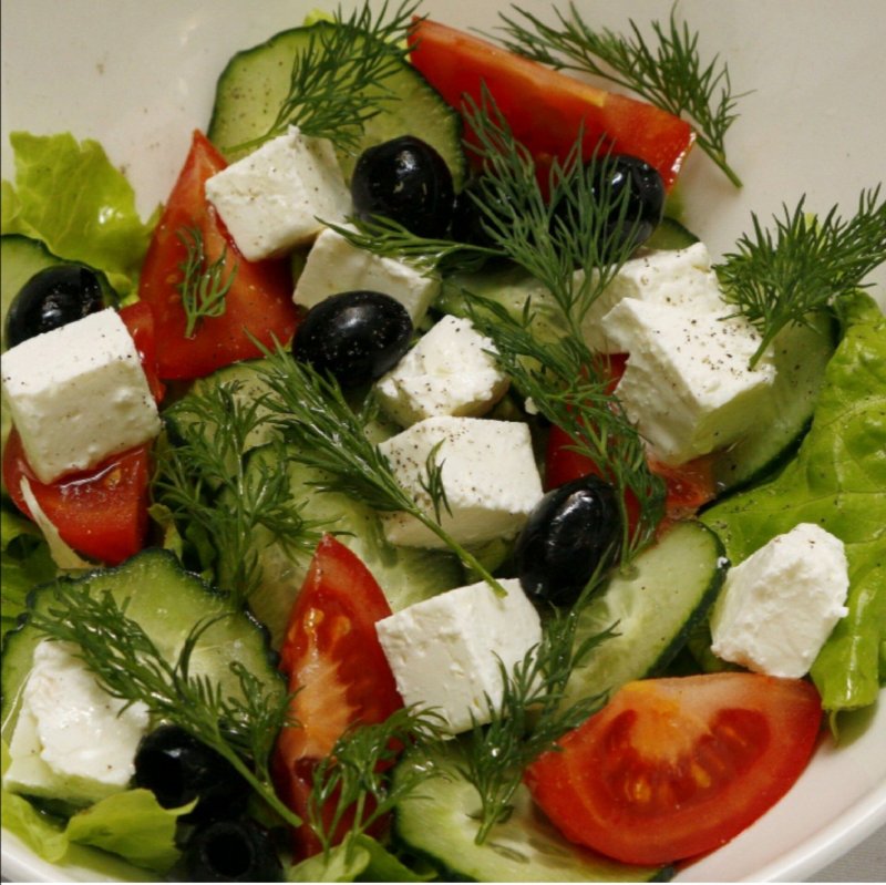 Оригинальная подача греческого салата