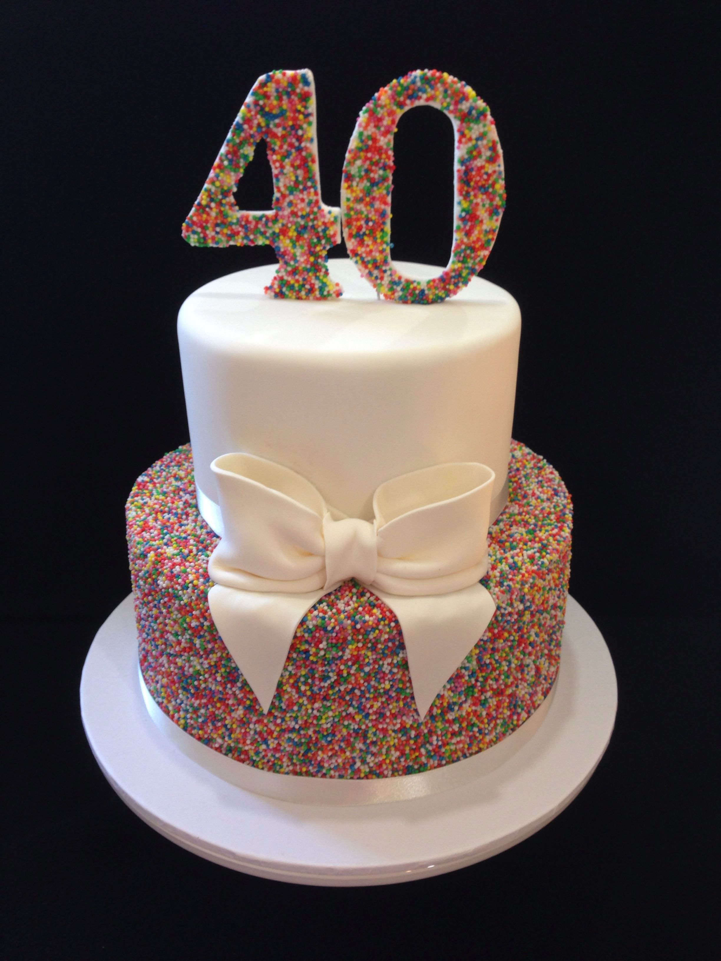 Украшения торта на 40 лет