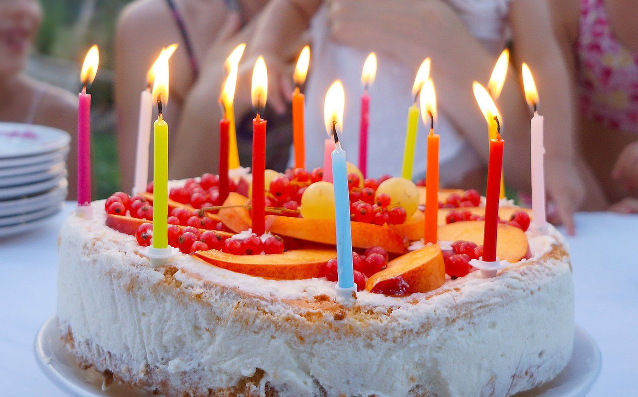 Праздничный торт с днем рождения