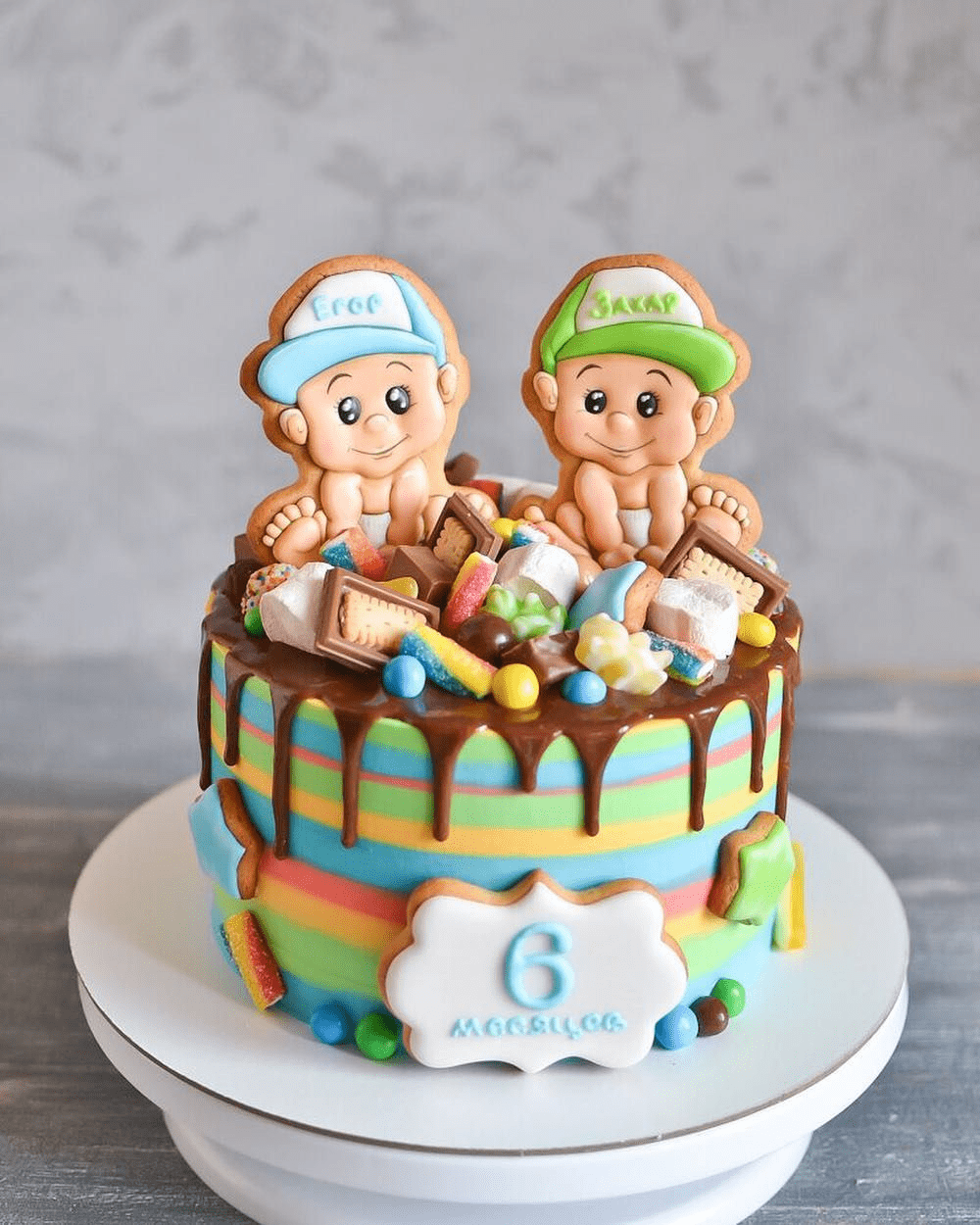 Детский торт для двух мальчиков