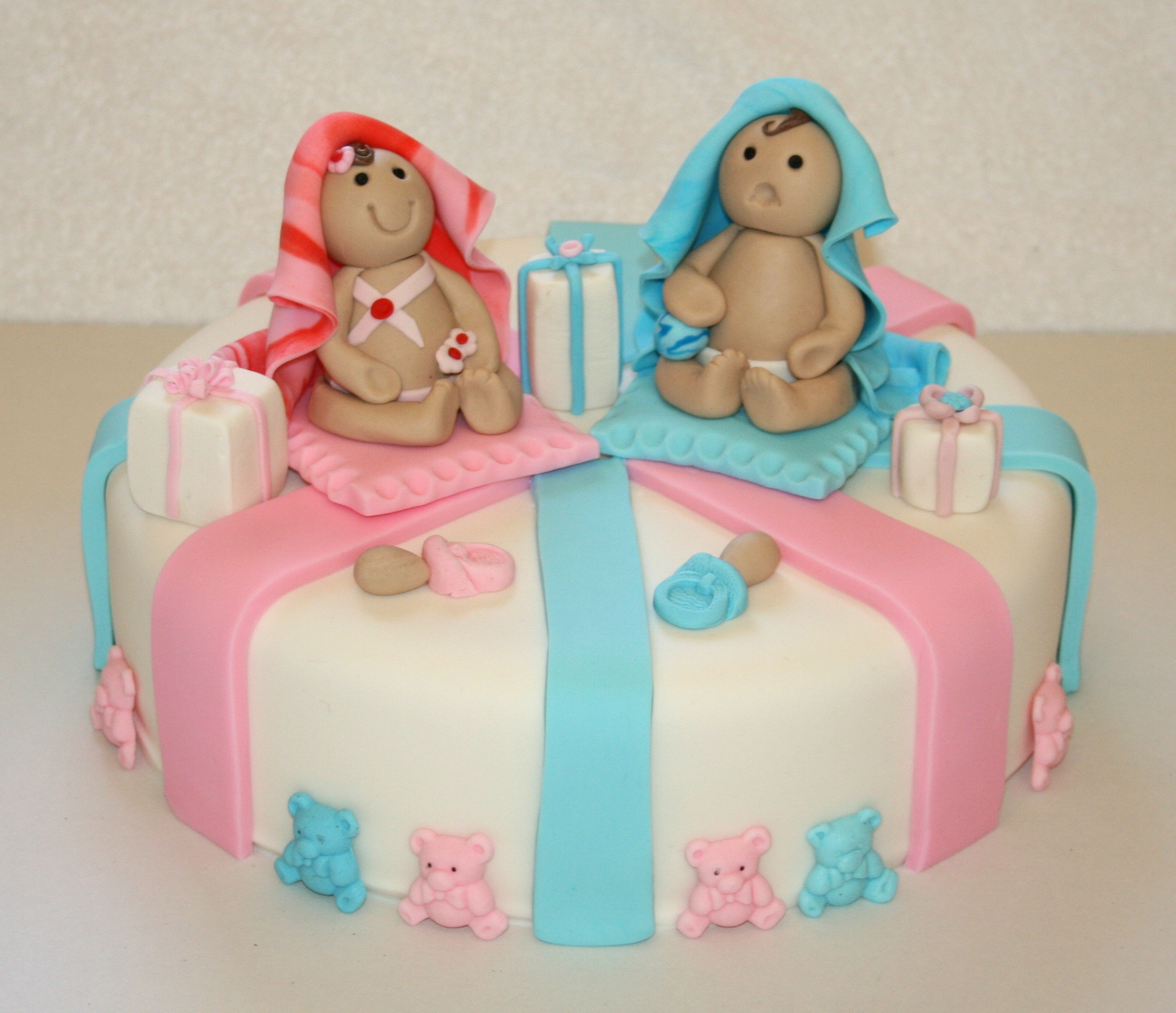 Фото детского торта для двойни