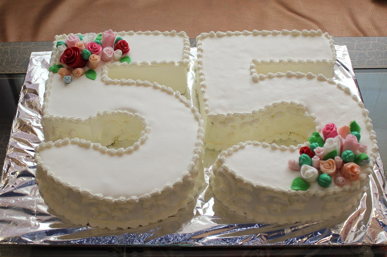торт на юбилей 55 женщине фото красивые
