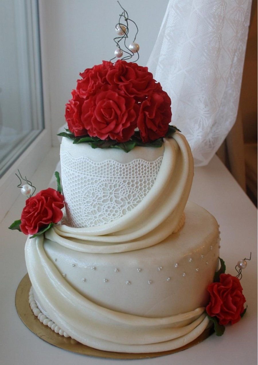 Свадебные торты фото двухъярусные красивые