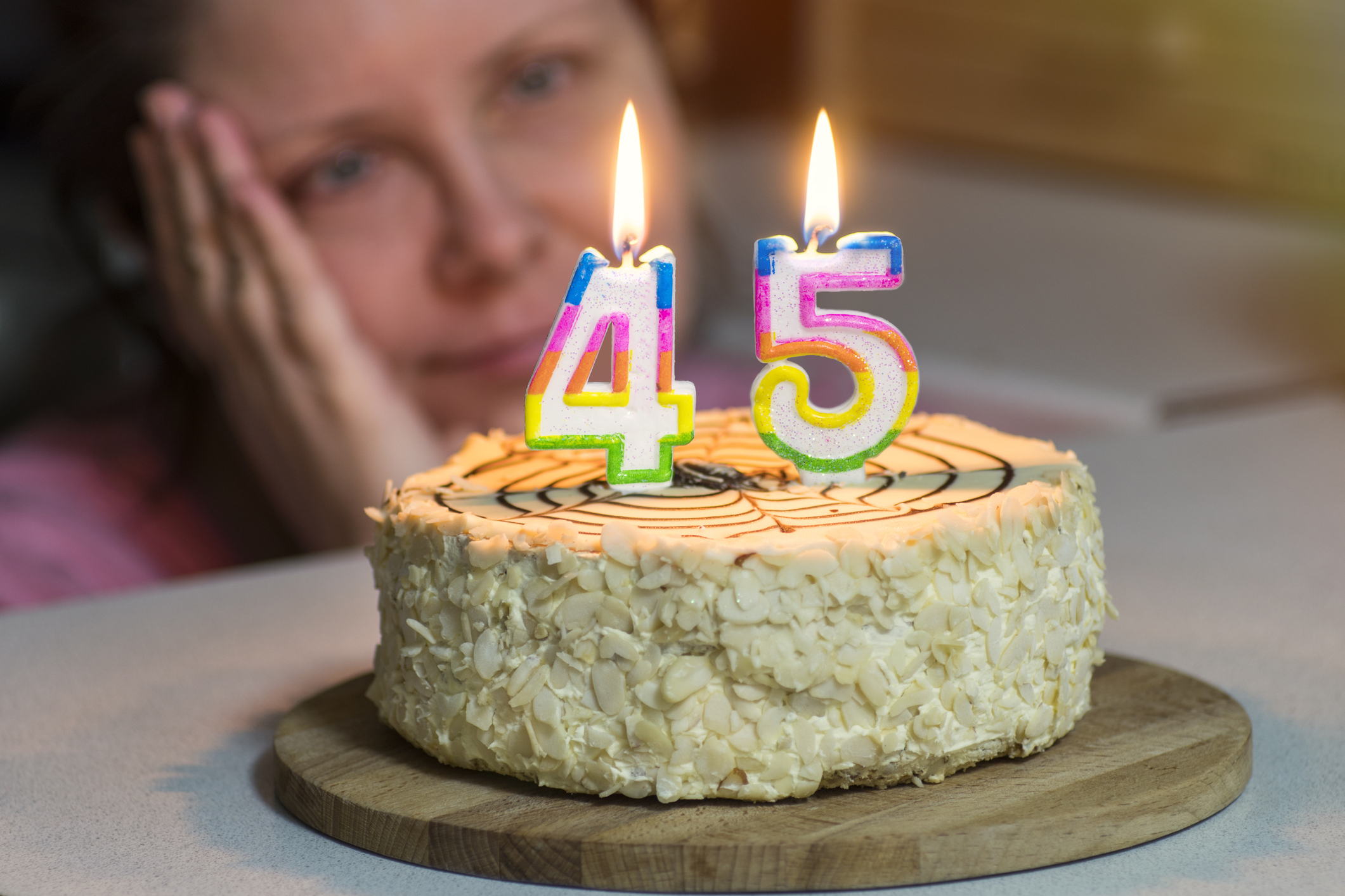 45 Лет торт свечи