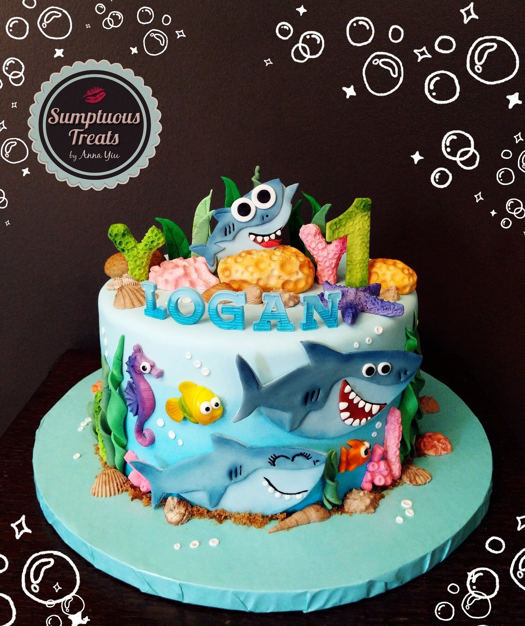 картинки на торт акуленок