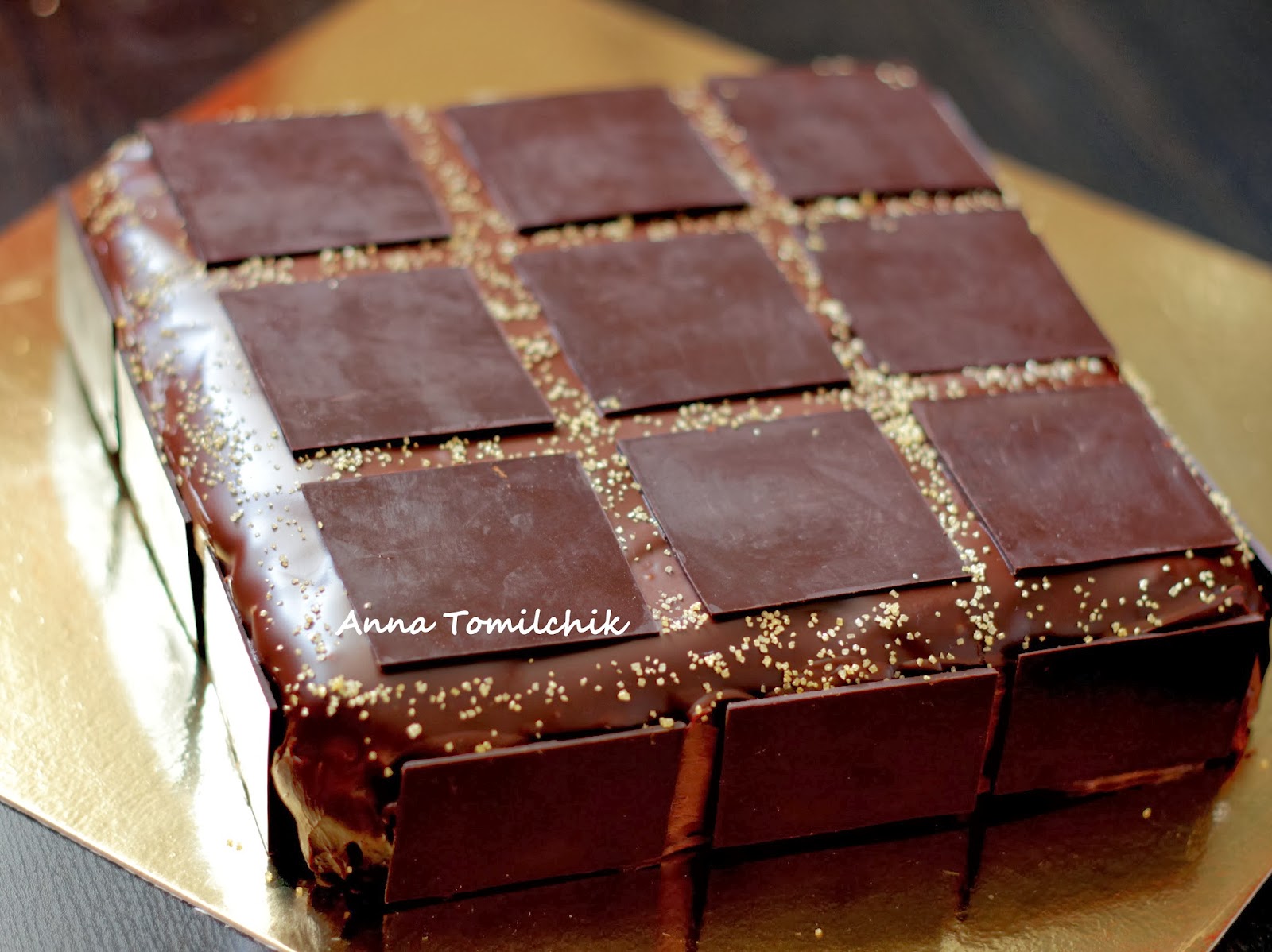 Шоколадные тортики квадрат