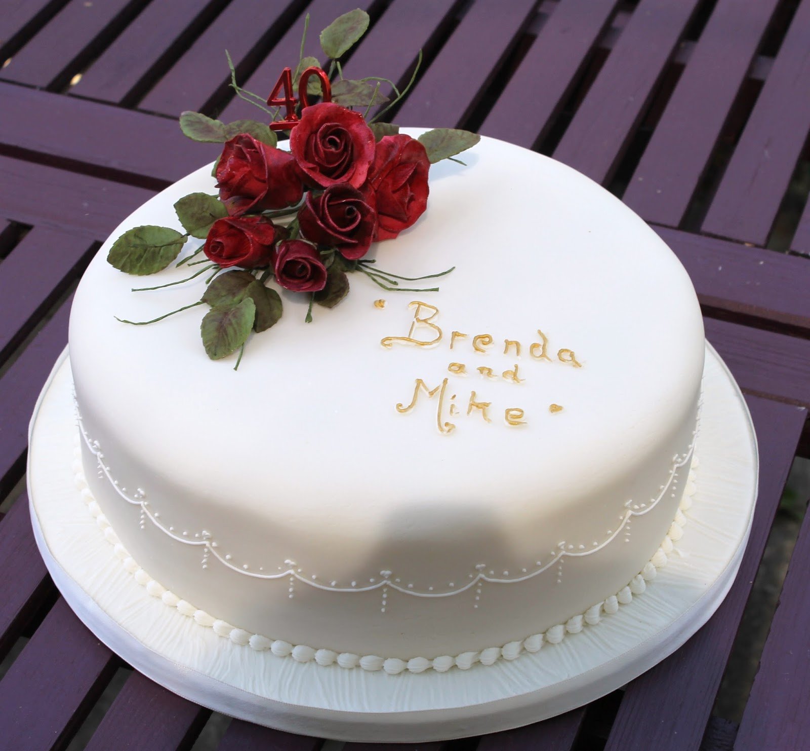 45 лет свадьба украшение на торт