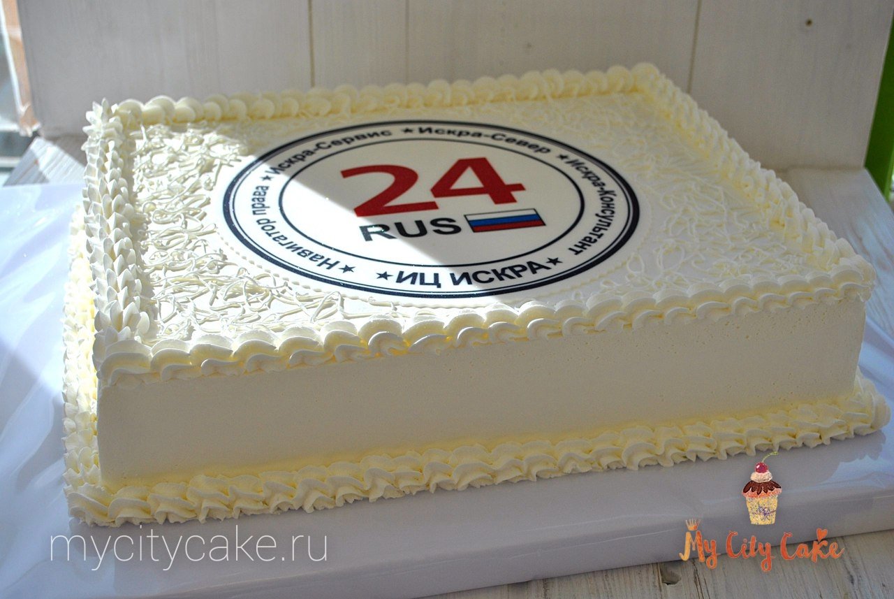 Кремовый торт с логотипом