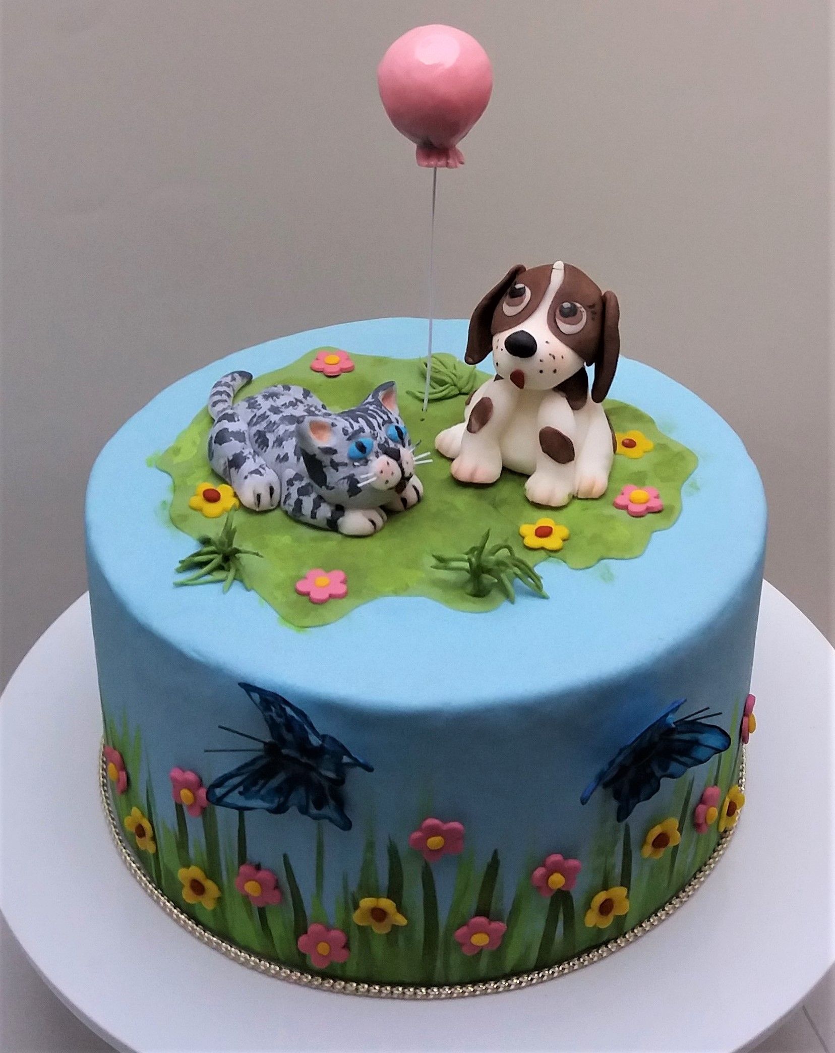Детский торт с собакой