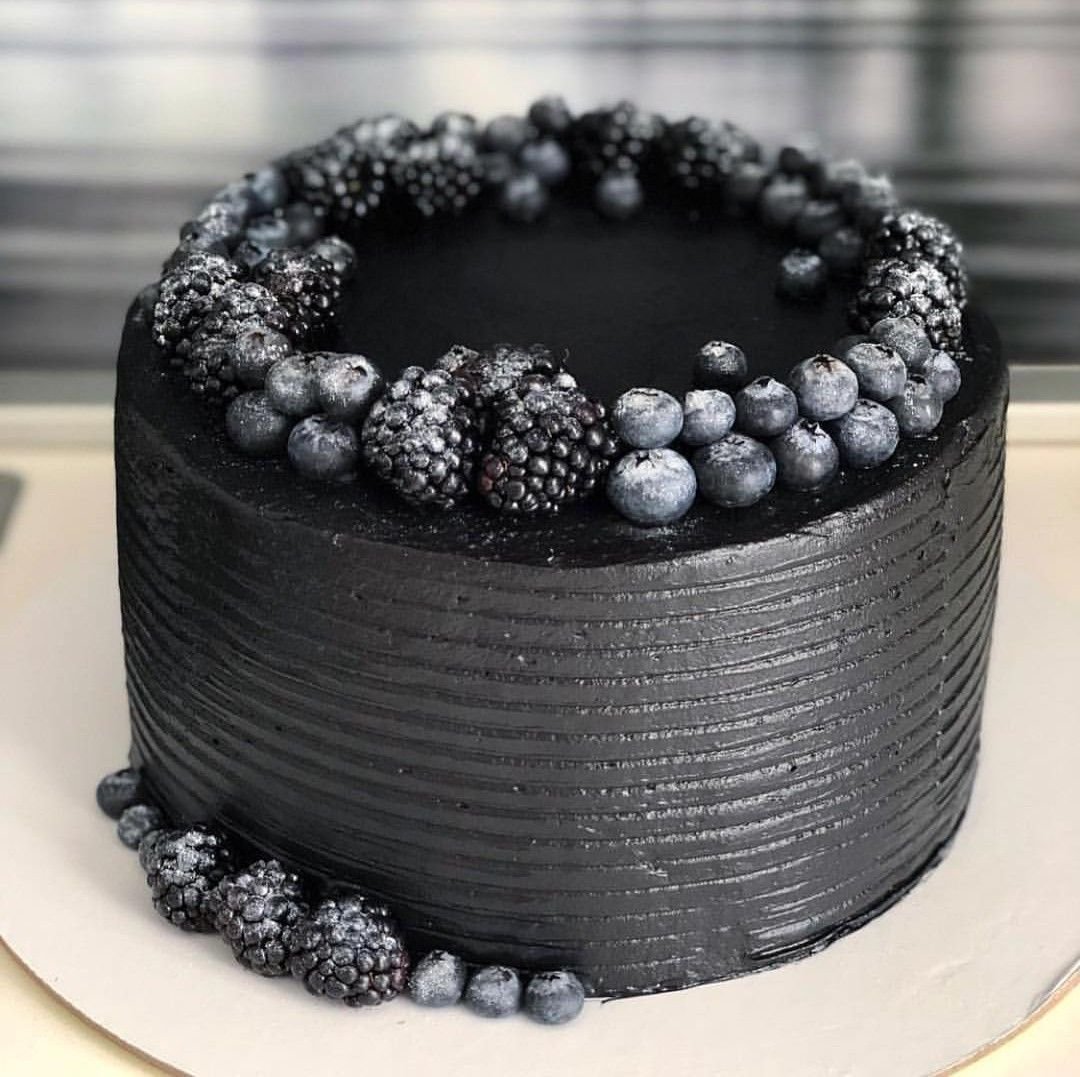фото черных тортов на день рождения