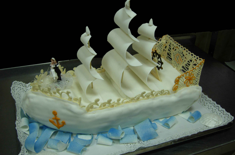 Торт в форме корабля (77 фото)