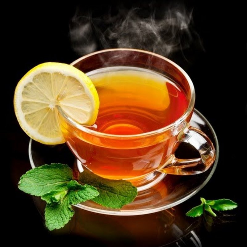 Чай чашка с лимончиком