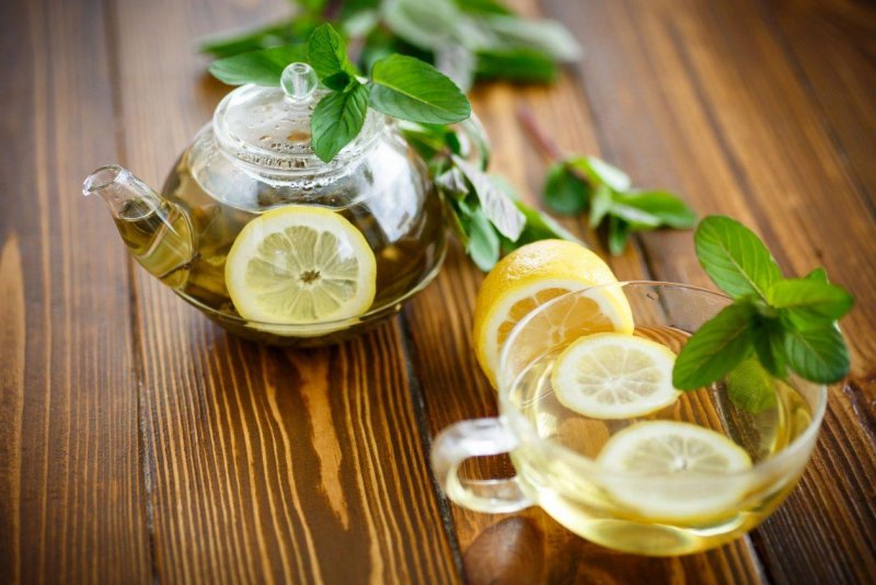 Зеленый чай с мятой и лимоном