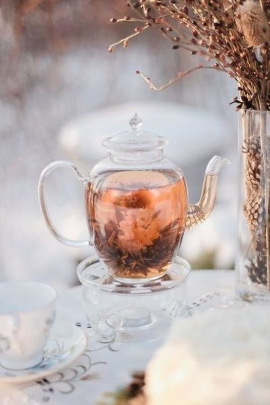 Утренний чай зимой