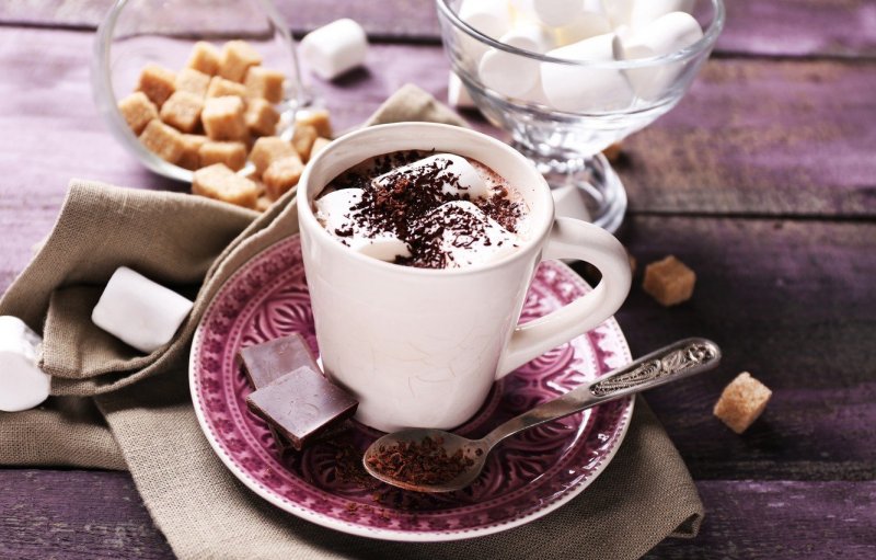 Кофе с маршмеллоу и шоколадом