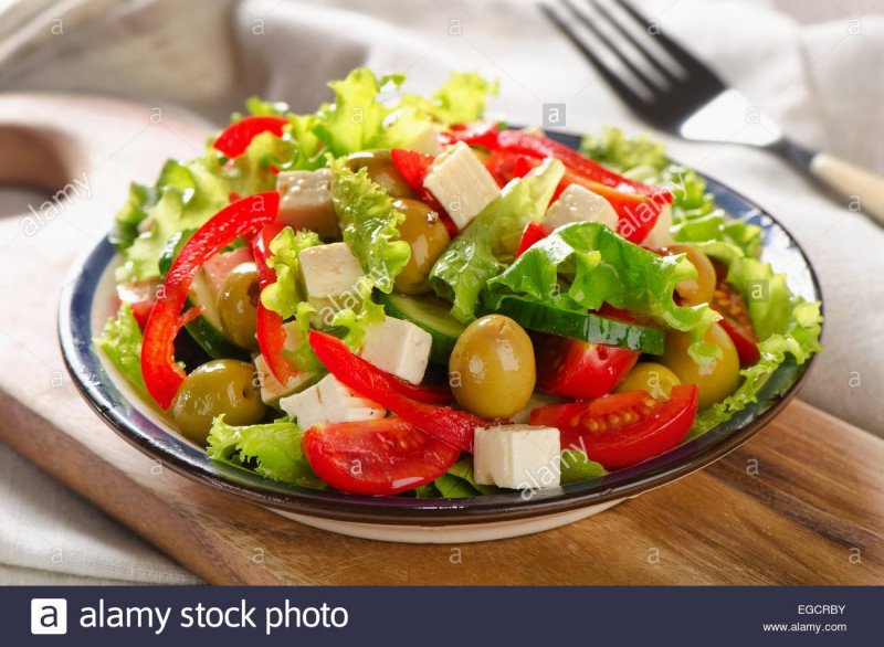 Салат с цыпленком и овощами