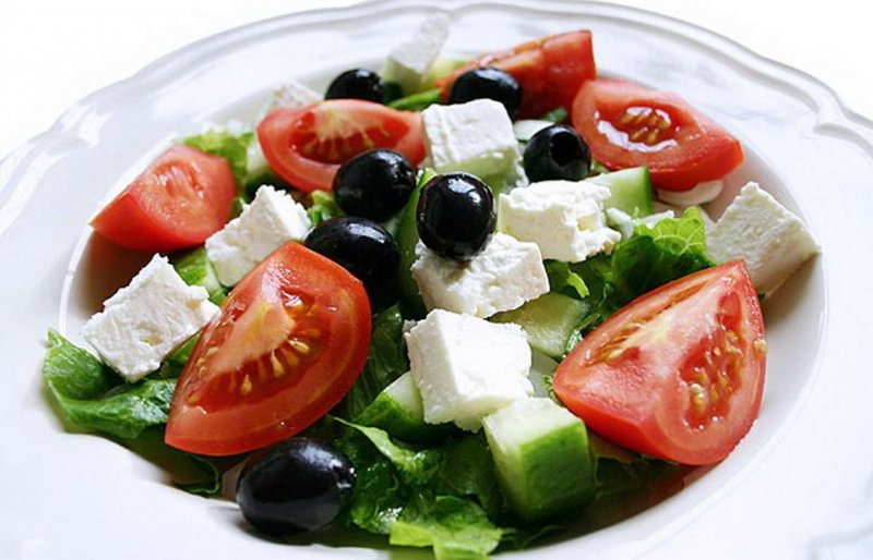 Вегетарианский греческий салат
