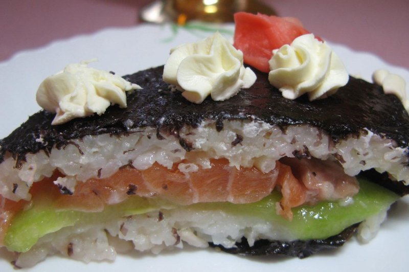 Ленивый суши торт