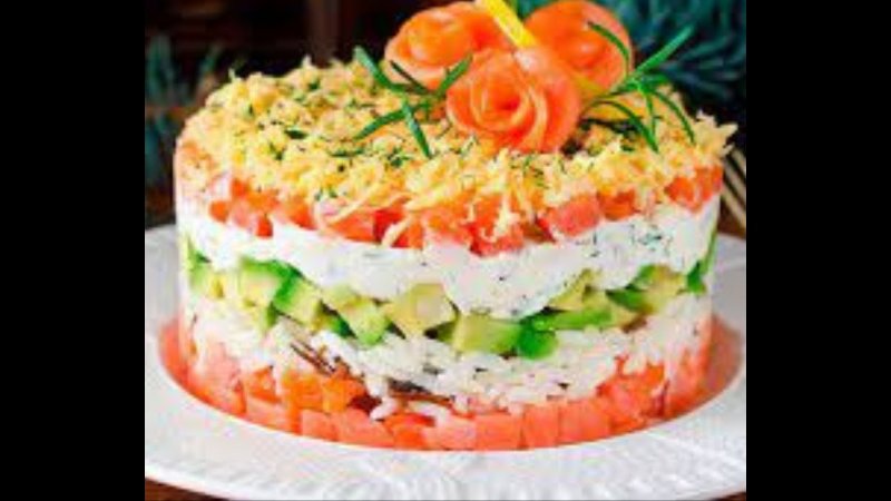 Суши салат слоеный