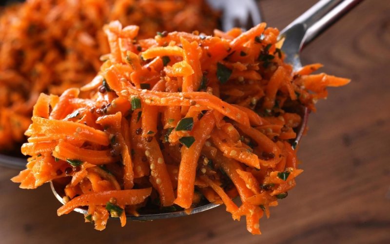 Спагетти с морковью по корейски