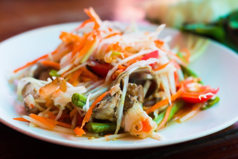 Тайский горячий салат