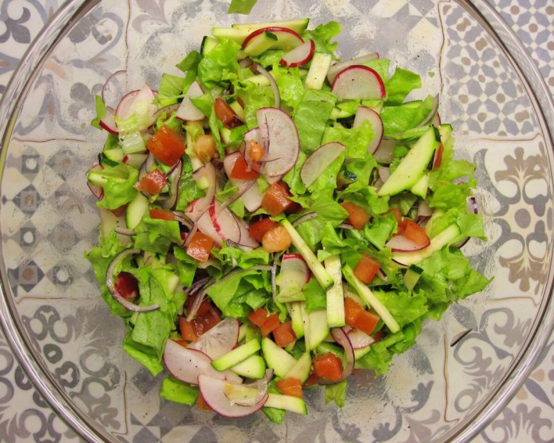 Кактусный весенний салат