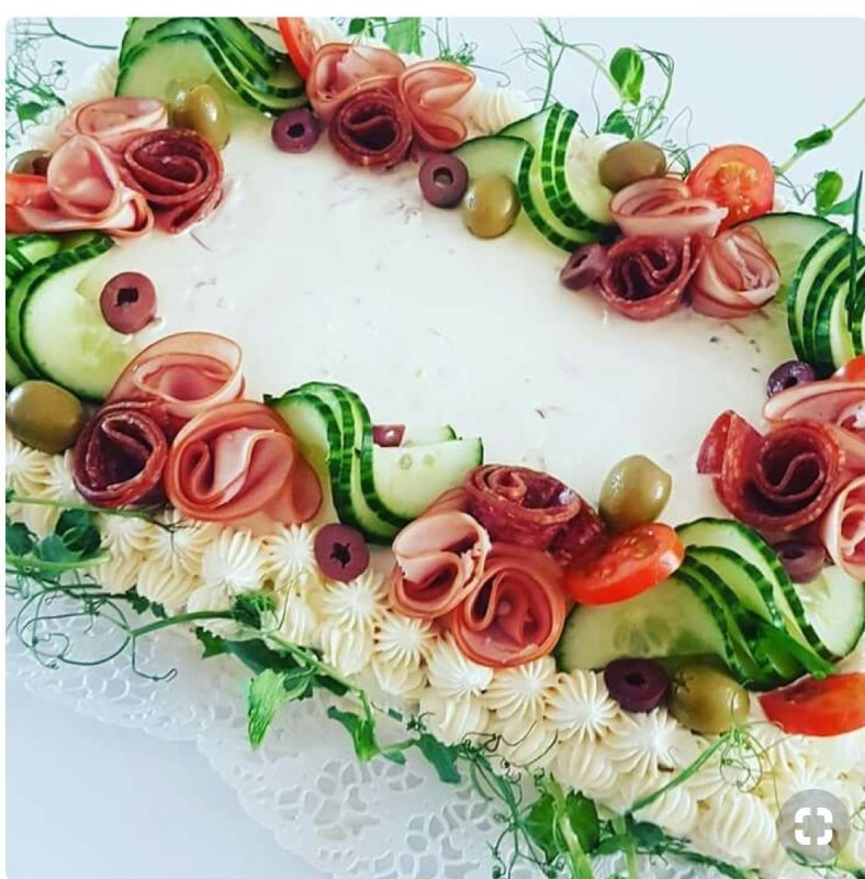 Украшение свадебных салатов