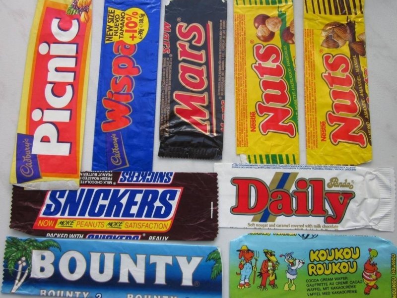 Шоколадные батончики 90-х
