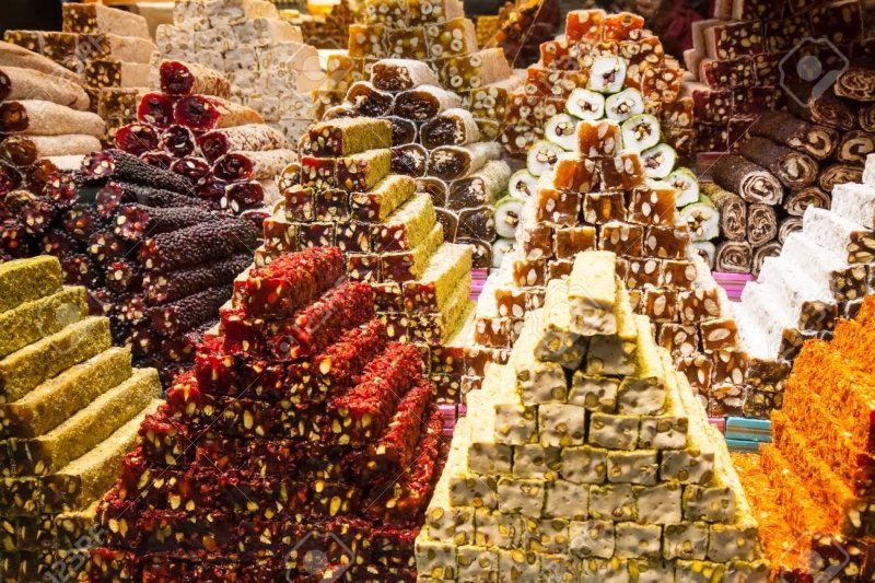 Турецкие сладости пирамида