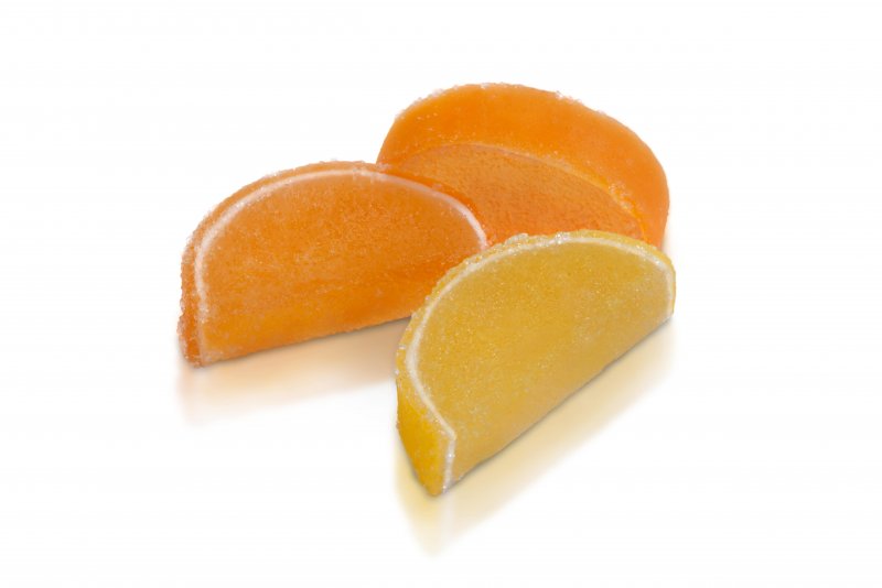 Мармелад в шоколаде с апельсином в виде дольки
