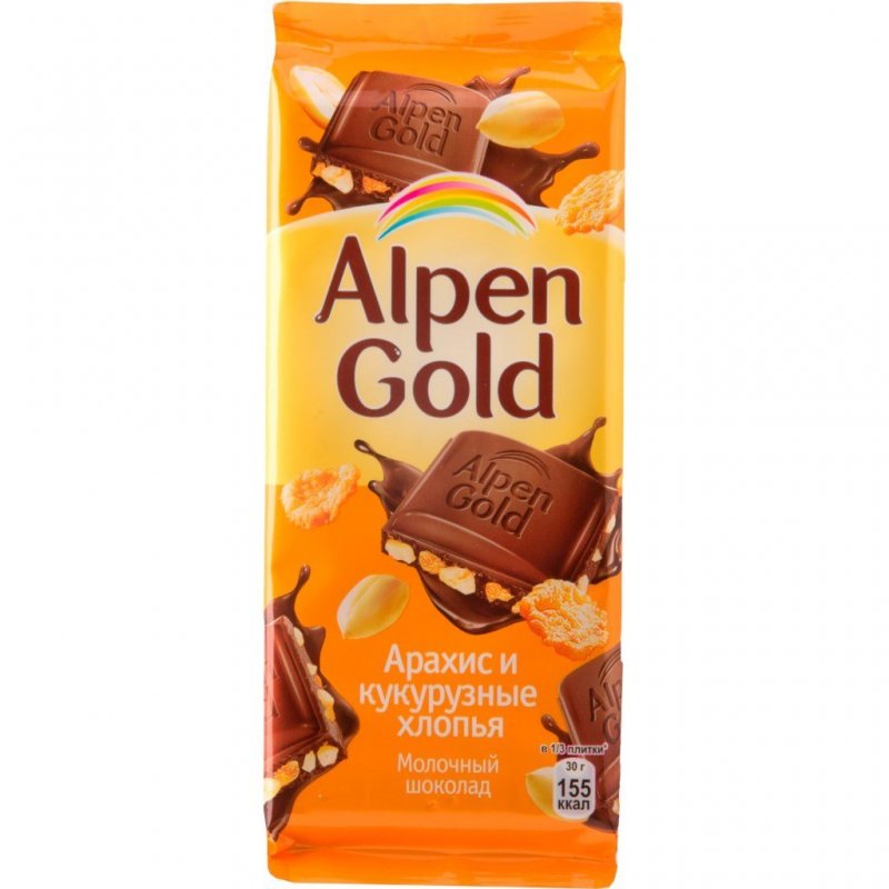 Альпен Гольд шоколад арахис