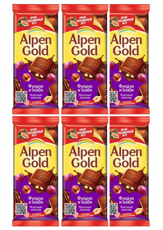 Шоколад Alpen Gold молочный фундук, 85г