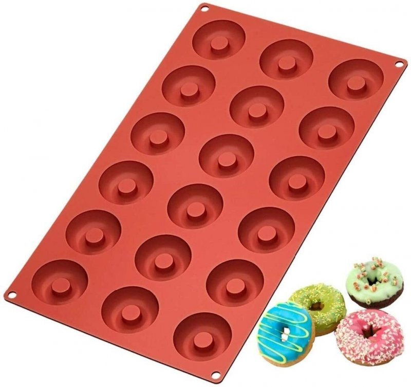 Форма для выпечки силикон "пончик" 28 ячеек (3х1,5 см)