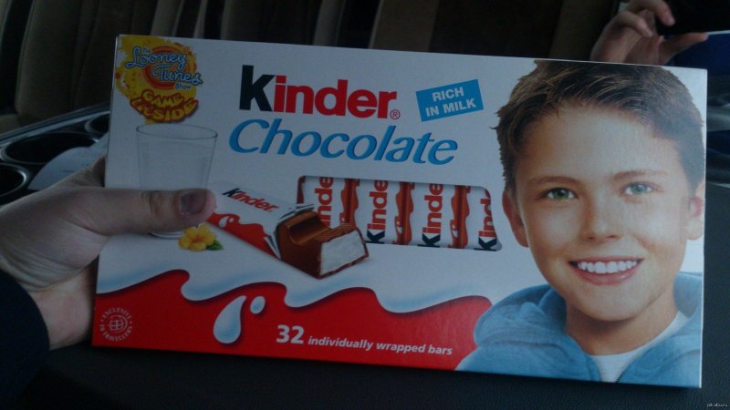 Шоколад молочный kinder Chocolate Maxi, 36 шт х 21 г