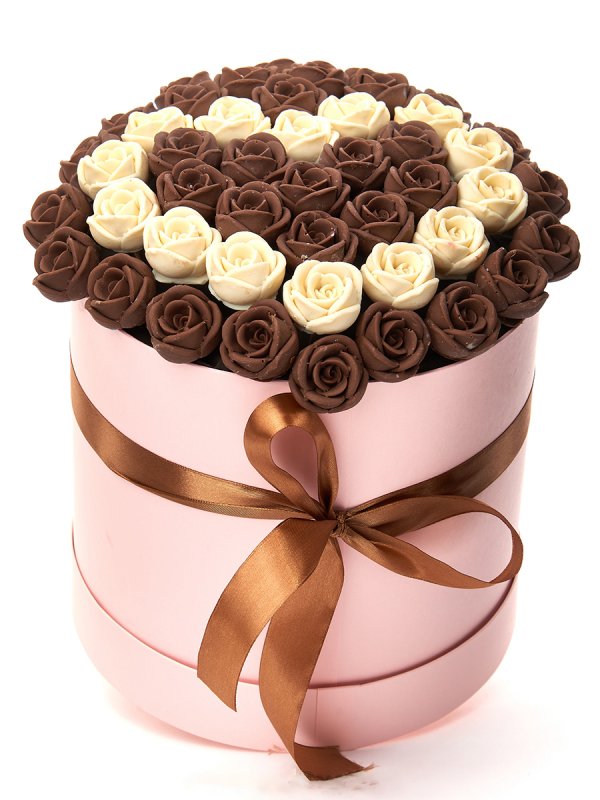 Шоколадно цветочный букет