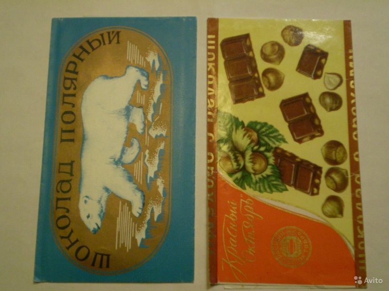 Этикетки советского шоколада