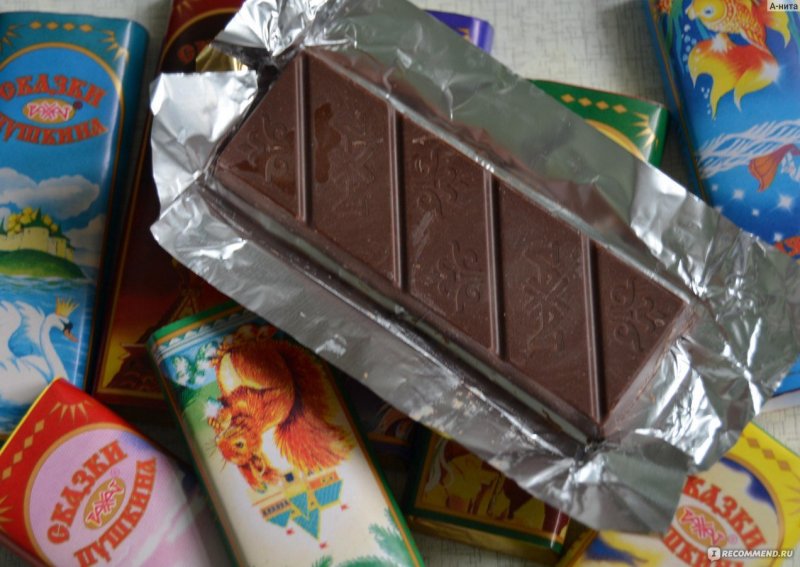 Сливочный шоколад в фольге СССР