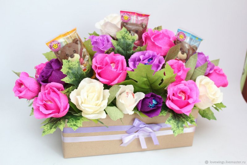 Подарочные коробки с цветами