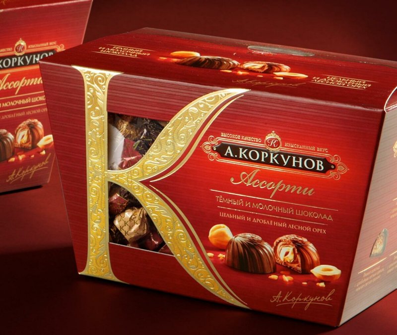 Упаковка конфет Коркунов