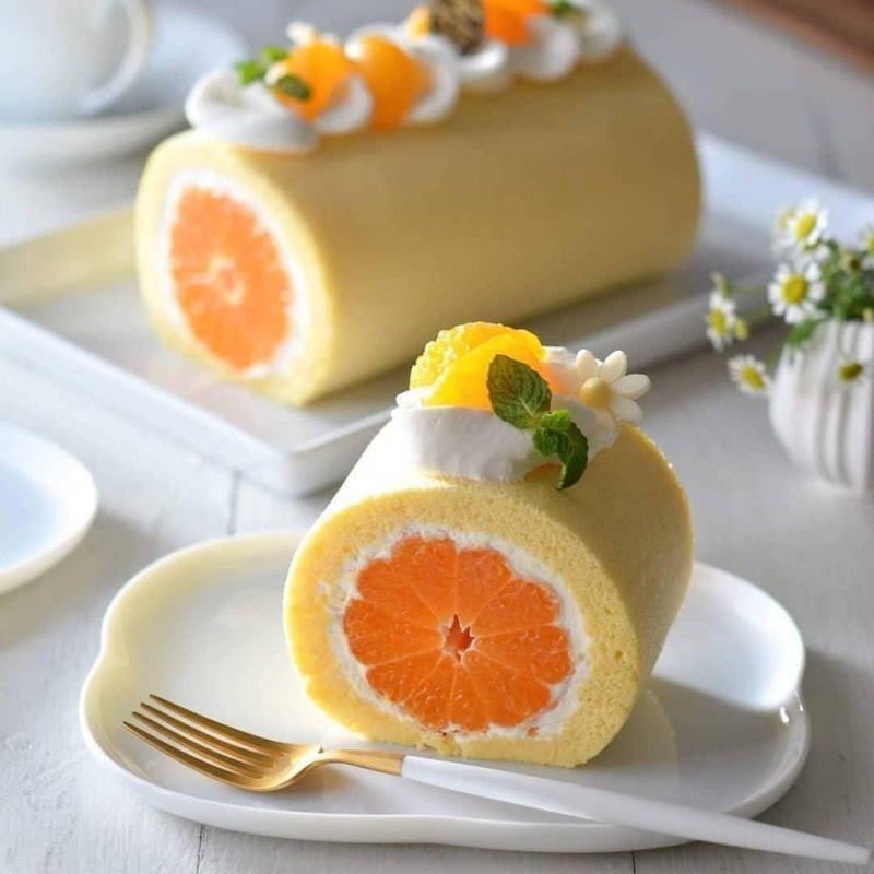 Украшение из апельсина для торта