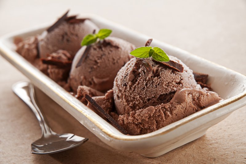 Шоколадное мороженое джелато